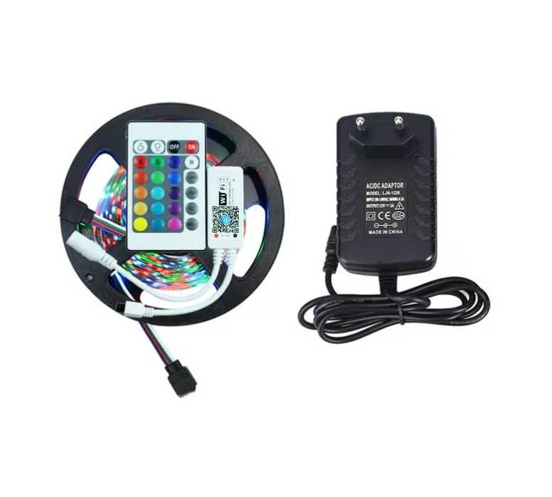 LED ленти 5 м контролер захранване за осветление цветна лед лента
