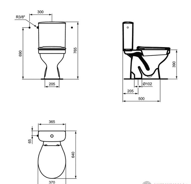 Моноблок vidima с вертикално оттичане