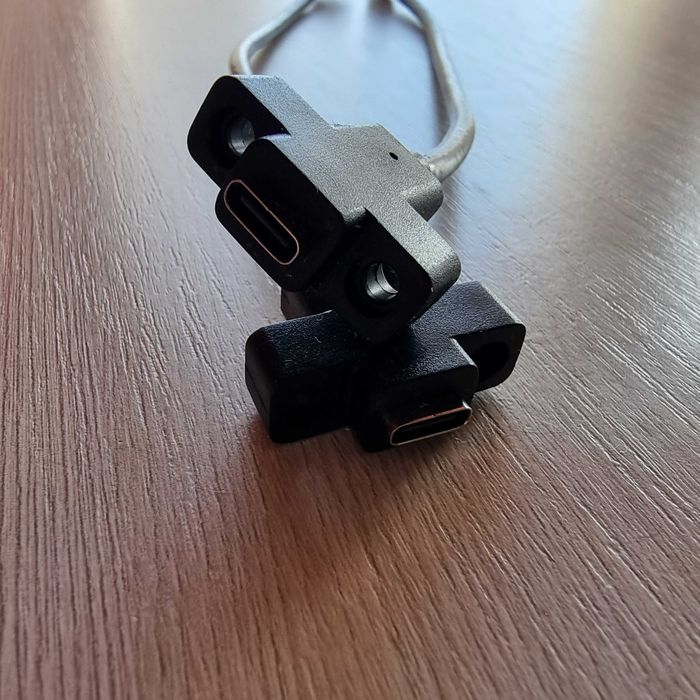 Cablu prelungitor mufa si port USB 3.2 Gen2 type C montare panou T - M