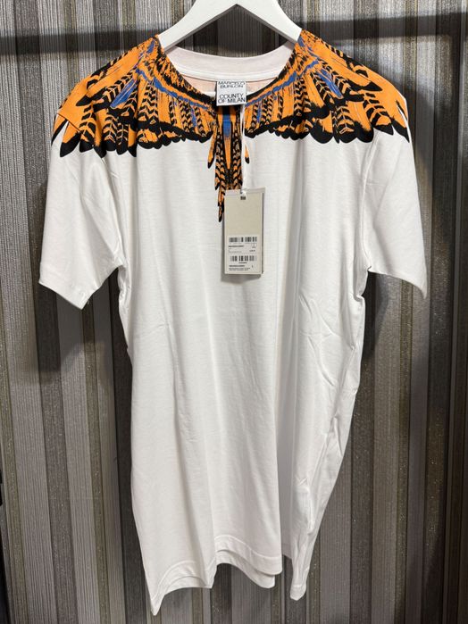 Tricou Marcelo Burlon aripi portocalii