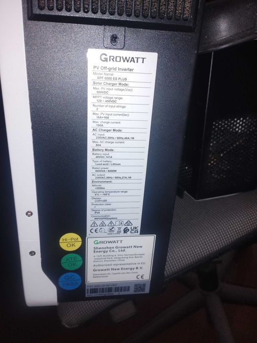 Хибриден инвертор" GROWAT"6+ НЕРАБОТРЩ,ЗА РЕМОНТ!!!
