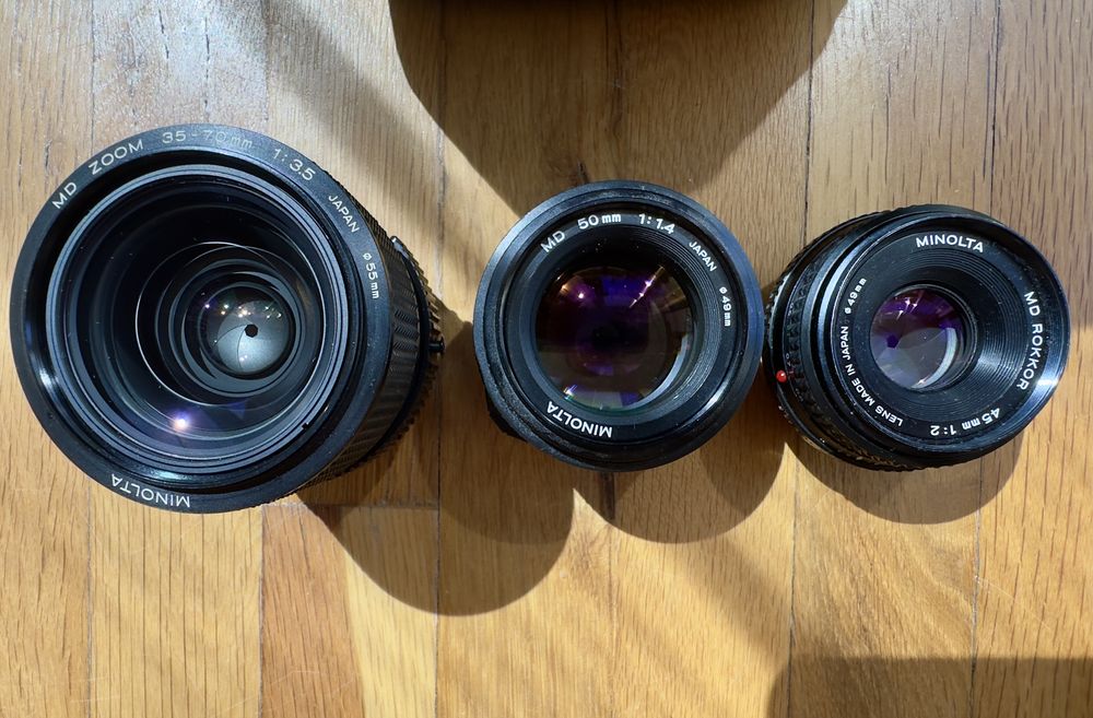 Minolta X-700 Mint + Rokkor 50mm f/1.4 + 45mm f/2 + 35-70mm f/3.5 | Japan Import