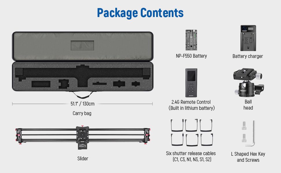 Слайдер за камера. 120см! Карбон. Моторизиран. Slider.  Доли. Neewer