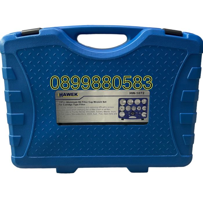 Професионален комплект ключове за маслен филтър  19 части , HAWEK
