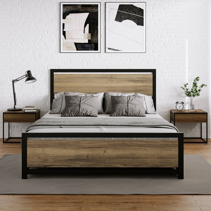 Двуспальная  Кровать Loft krovat темир крават metal kalavat Sonata