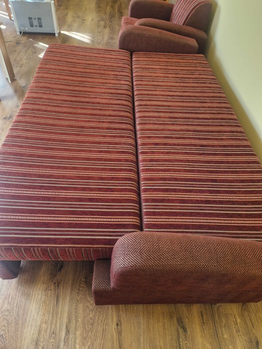 Разтегателен диван с фотьойл