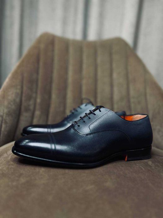 Santoni мужские кожаные оксфорды ИТАЛИЯ РАЗМЕР 40