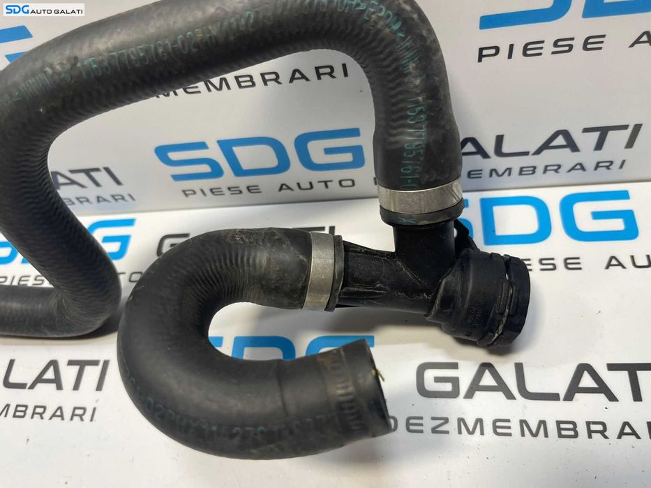 Furtun Furtunuri Conducta Conducte Apa Antigel Motor BMW Seria 3 E90 E91 318 320 2.0 D M47 2004 - 2008 Cod 7796406 7795761 1153779576102