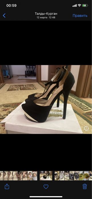 Босоножки черные и хаки