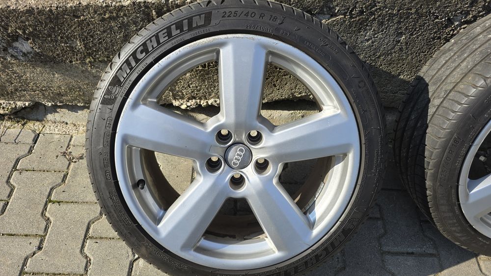Джанти от Ауди 18 8J 5x112 с гуми Michelin