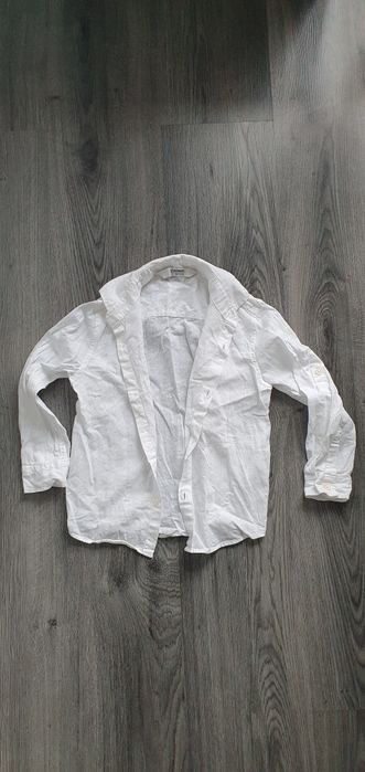 Бяла риза за момче 110 см