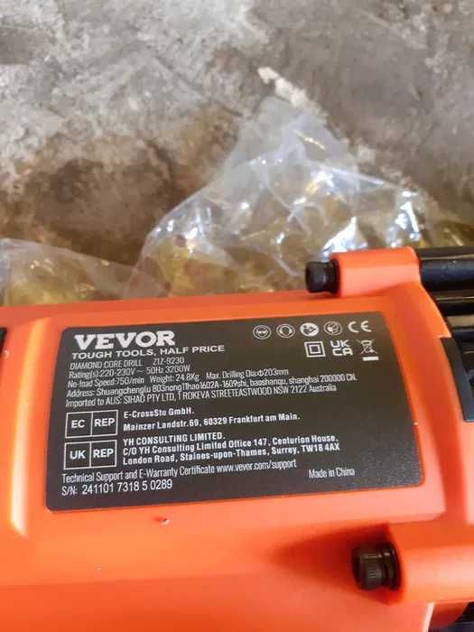 masina carotat gauri vevor umed/uscat 3200w