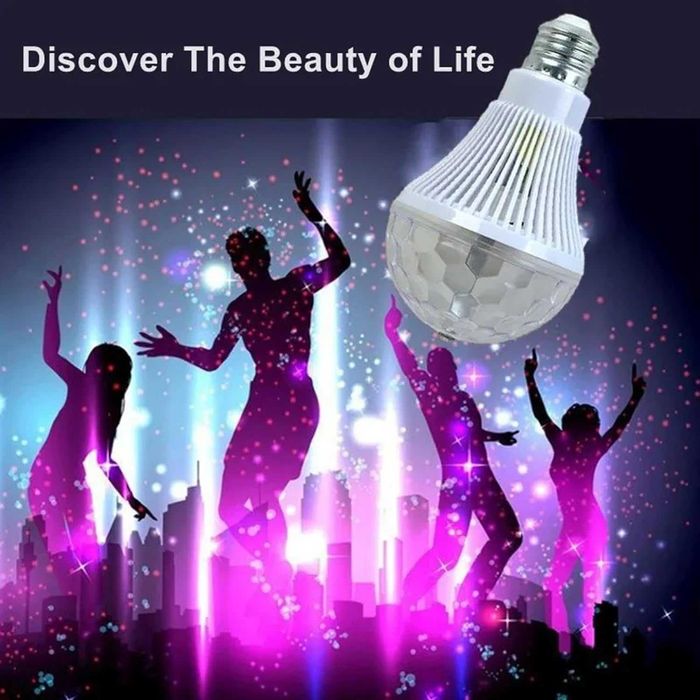 Bec LED RGB E27 efecte Disco cap rotativ 3W pentru karaoke petreceri