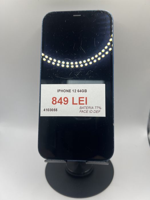 Iphone 12 64Gb, baterie 77%, face ID def, Amanet Lazar Crangasi 41030