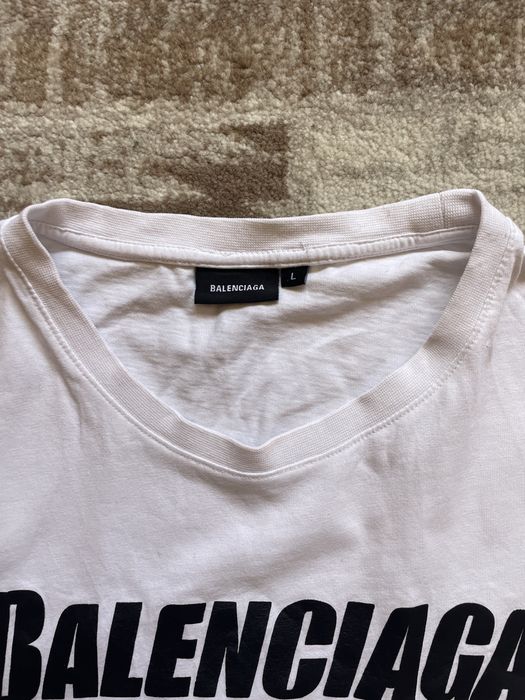 Varianta directă & căutată: ⁠Tricou Alb Oversized Balenciaga Style M/L