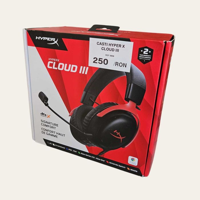 [9809] Casti Hyper X Cloud III / Amanet Tulcea