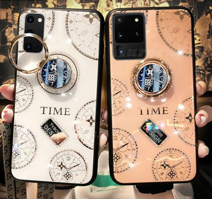 Husa pietricele + inel model TIME Samsung S20,S20+, S20 Plus,S20 Ultra