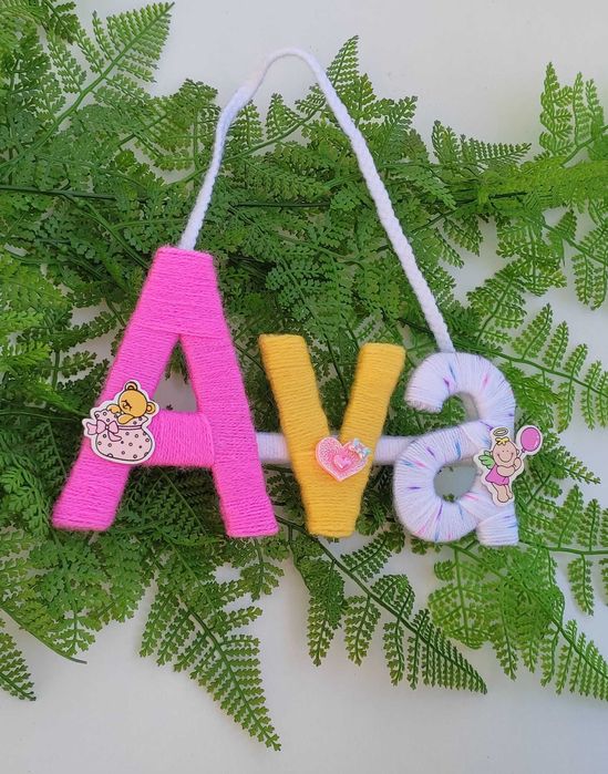 Nume colorate handmade