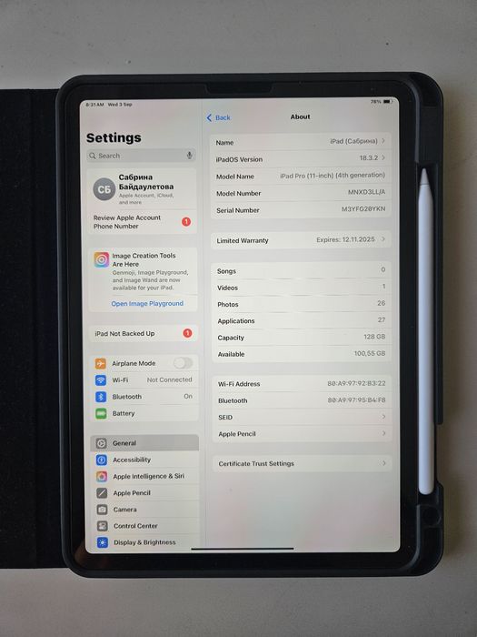 IPad Pro 11 2022 m2 новый, с apple pencil