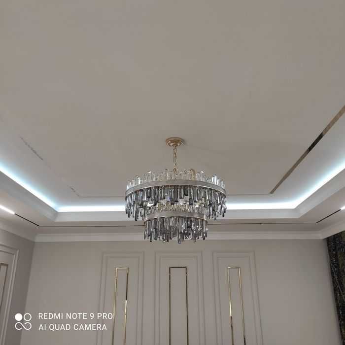 Установка люстры, услуги электрика