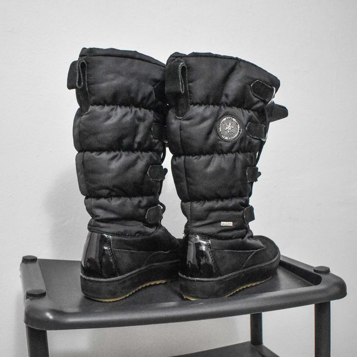 Cizme J-Tex negre cu puf