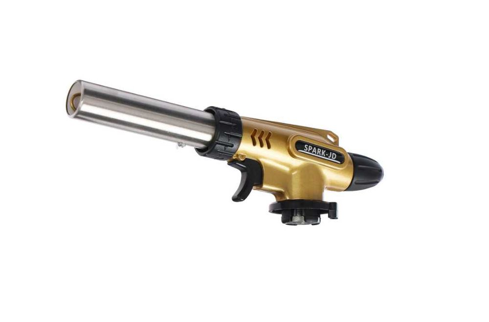 Газовая горелка пьезоподжигом, с регулятором пламени.