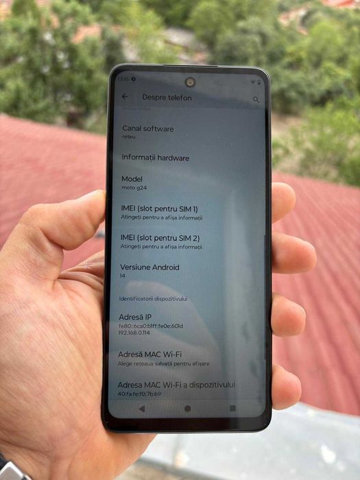 Motorola Moto G24,Matte Charcoal,Dual SIM,Memorie 128GB,4GB RAM - NOU