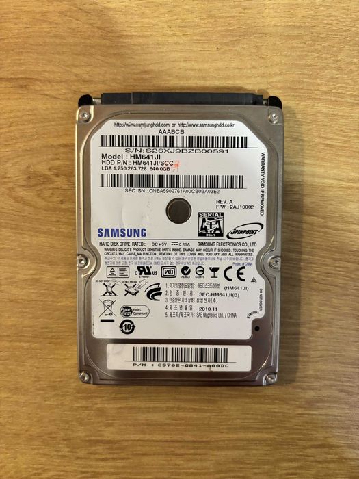 Vand HDD 2.5" 640 GB Samsung