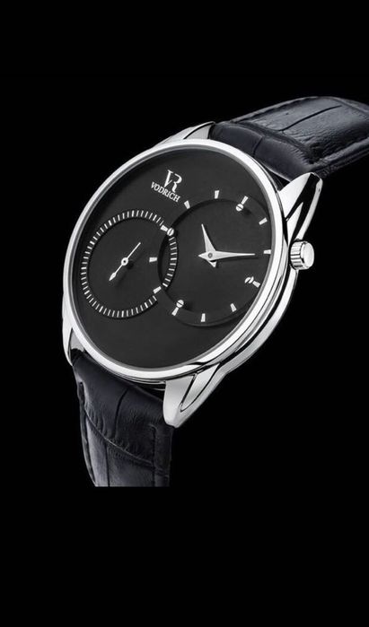 Vand ceas Vodrich dual time silver, quartz