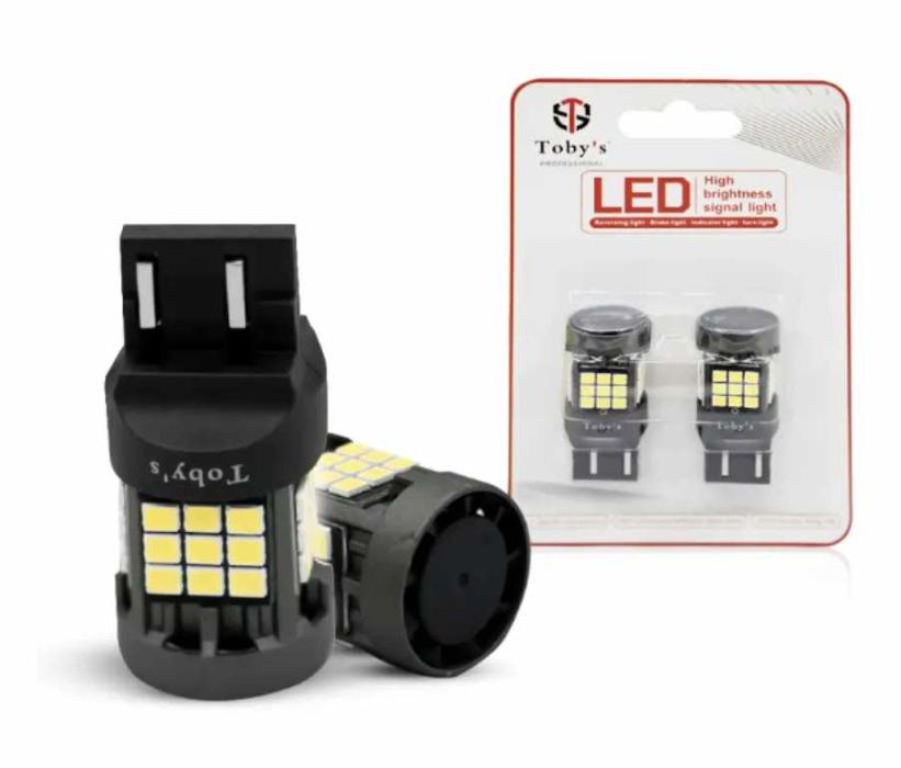 Комплект LED габаритни крушки за кола T20 W21/5W Canbus, 12V, 6000K