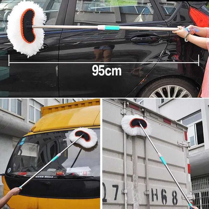 Четка за автомивка с телескопична дръжка до 120см, без драскотини