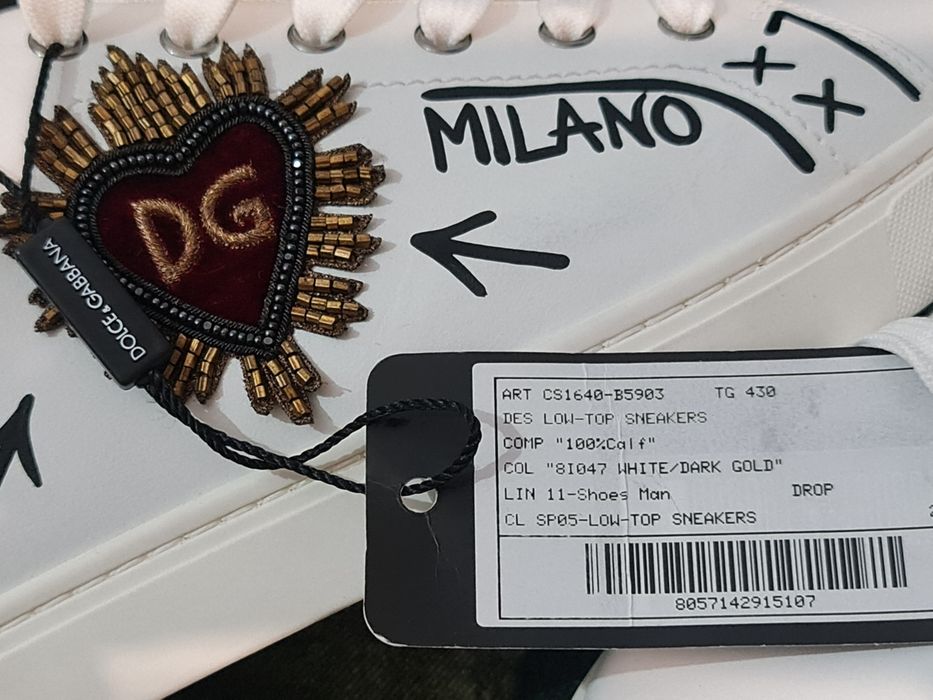 Sneakersi Dolce & Gabbana NOI Originali,Piele,marime 43! Cadoul Ideal