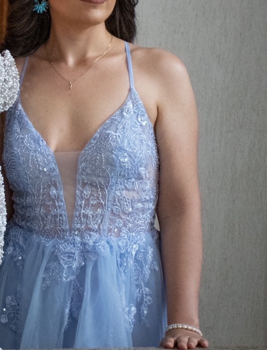 Нежна официална дамска рокля размер М