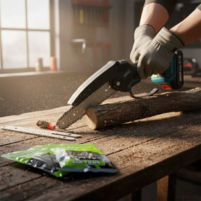 Акумулаторен трион за дърво и клони UKC 48V – 6″