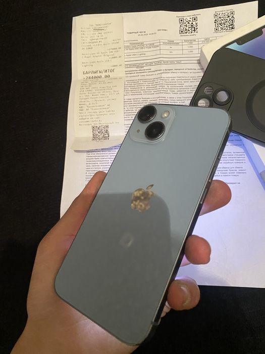 Айфон 14 синий идеал