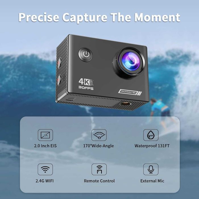 4К Водоустойчива екшън камера с дистанционно  TIMNUT