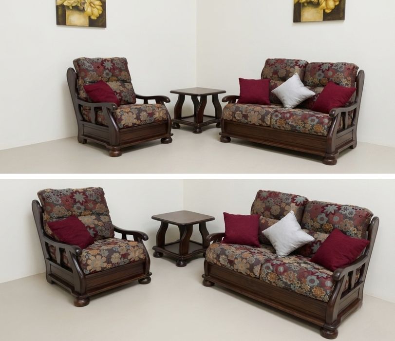 Canapele pe structura din lemn