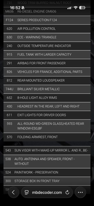Mercedes w124 om 606