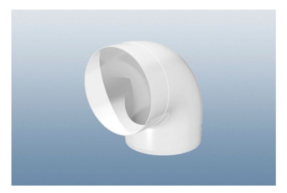 Колено для воздухоотвода 125мм