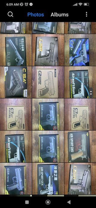 Airsoft gun Strikeball 6mm железный пистолет металлический