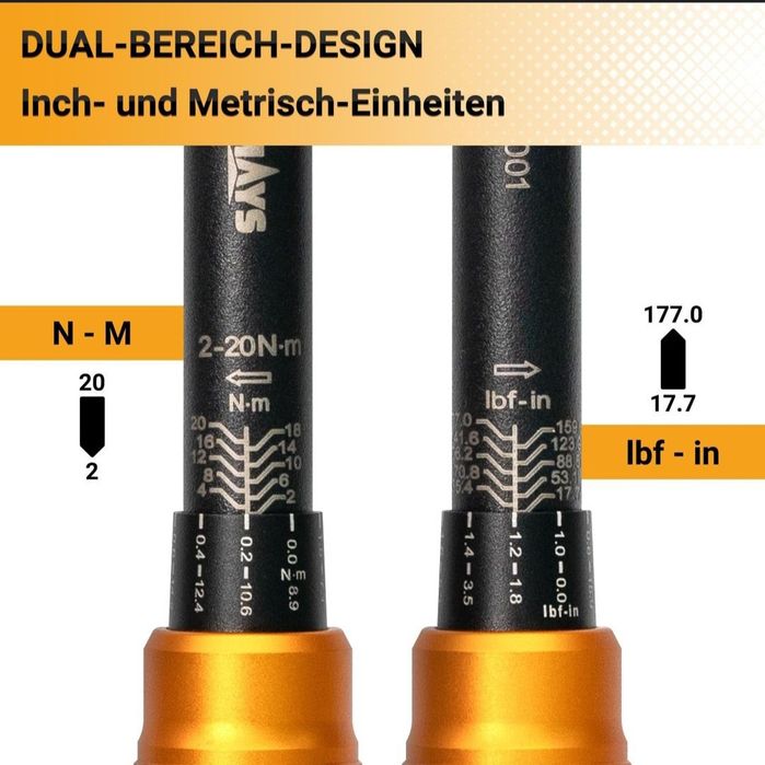 Cheie dinamometrică TOOLMAYS pentru bicicletă și motocicletă, 1/4 inch