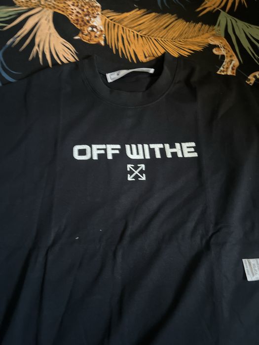 tricou off white negru marimea Xs