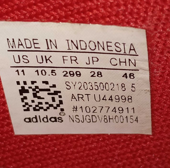 46р Дышащие Adidas Индонезия