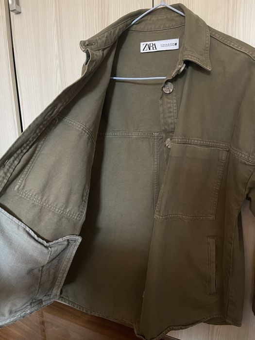 Джинсовая куртка хаки Zara