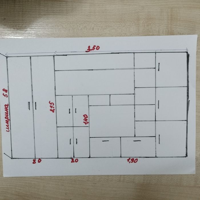 Стенка для посуды и платяной шкаф