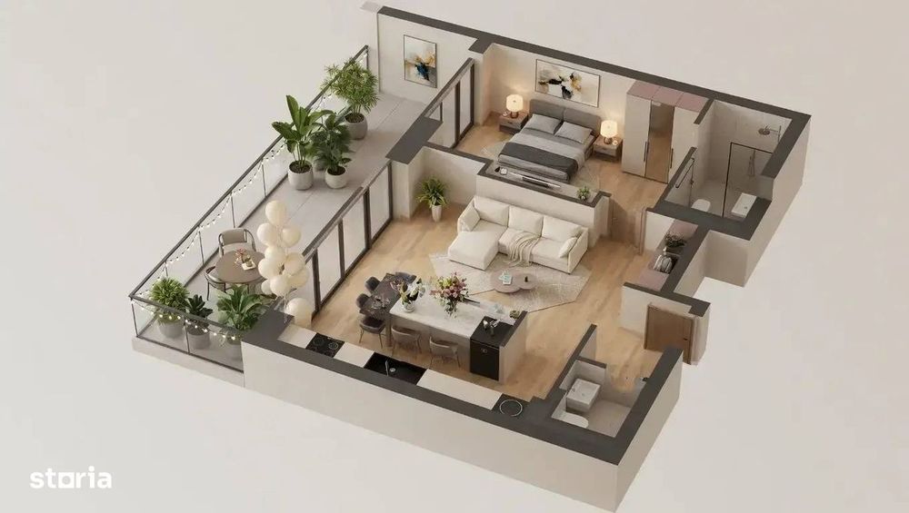 2L: 2 camere cu balcon de 18,5 mp, KronenPark Pipera Voluntari