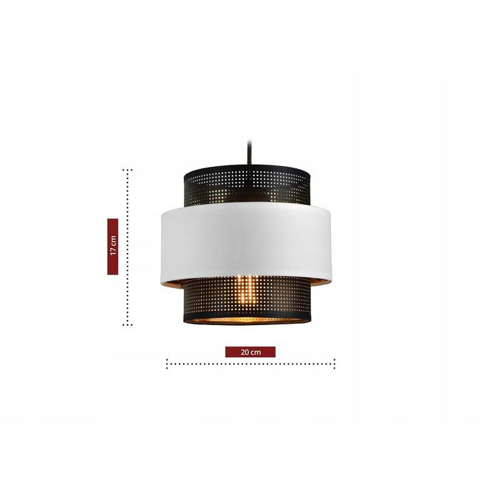 LEDO-341 Висяща лампа 3xE27 бяла/черна - 960-EZ3