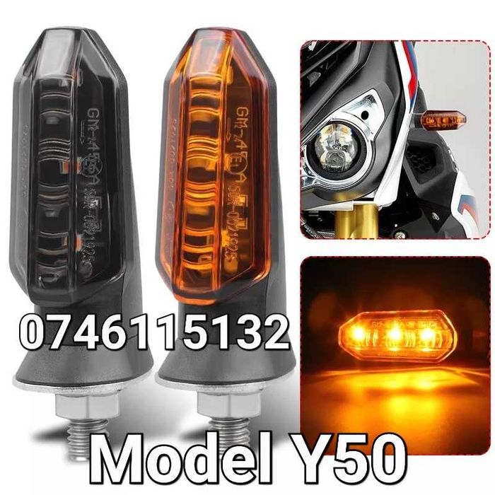 Moto Scuter Motocicleta Atv Chopper-Semnalizari LED- Semnalizare - Y50