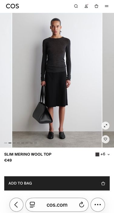 блуза с дълъг ръкав / топ COS