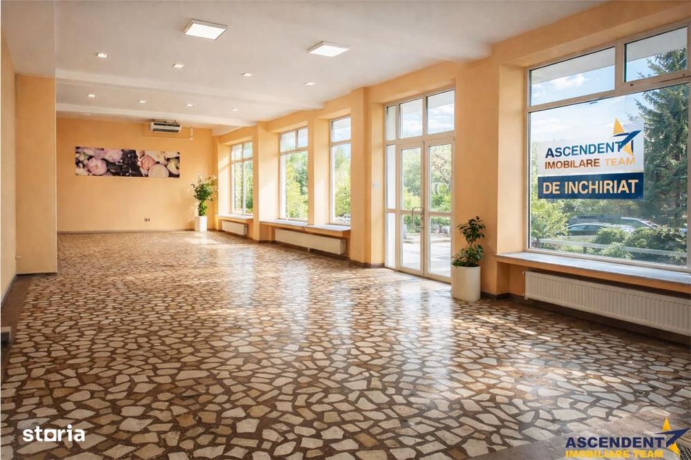 Spatiu comercial vitrinat,dublu acces,257 mp,disponibil si jumatate,Ga